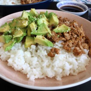 Chicken mince bowl