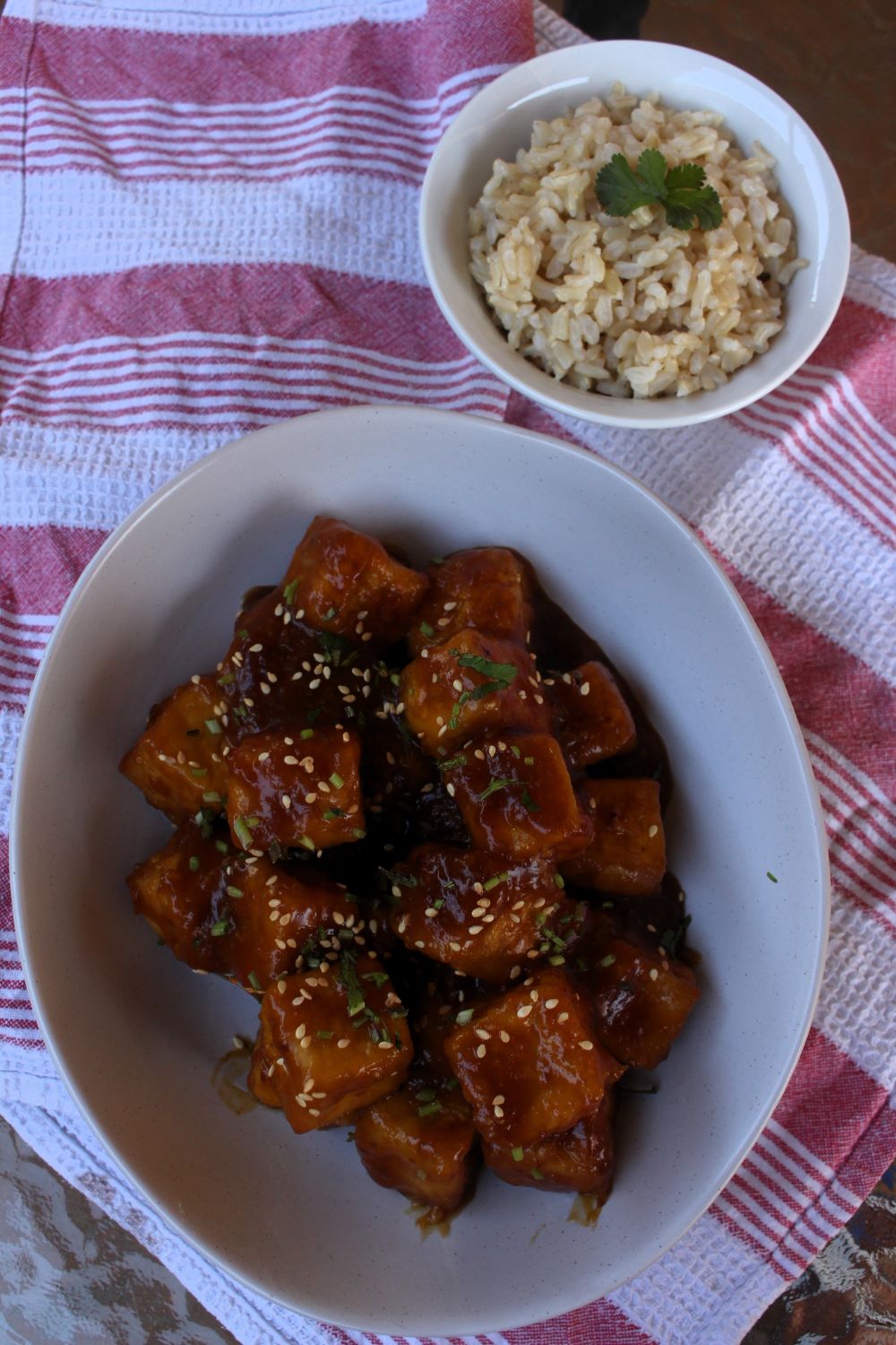 Orange tofu